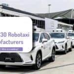 over 30 robotaxi manufacturers in 2022