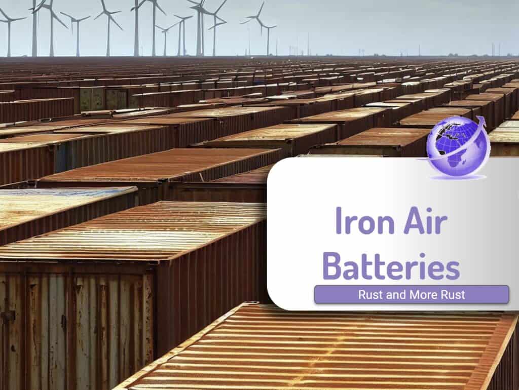 Iron air batteries for grid storage