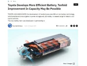 Toyota's Failure with solid state batteries - 2009