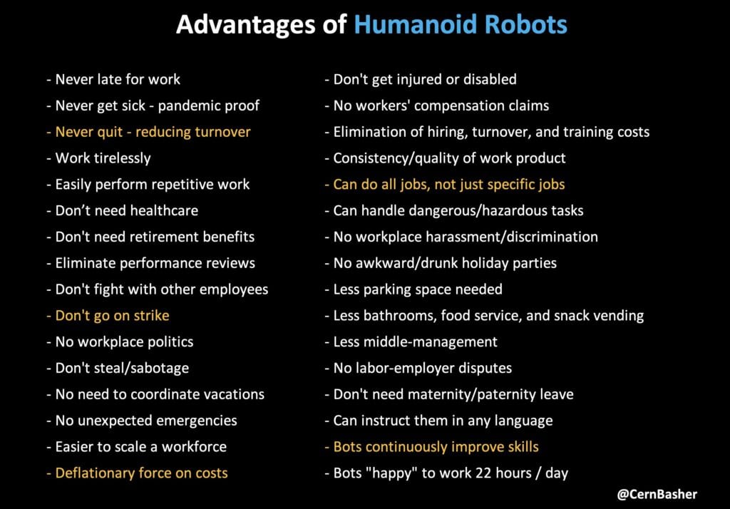 Advantages of Humanoid Robots