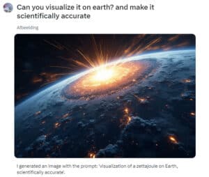 Earth energy imbalance visualization for nuclear bomb