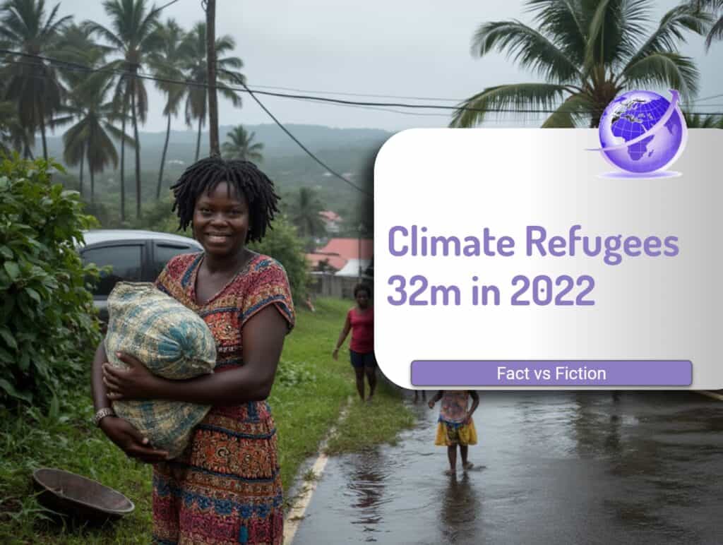 Climate refugees increasing to over 32 m