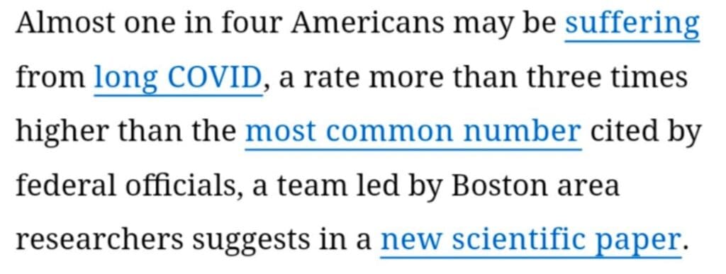 long covid impacts one in four